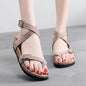 Women's Leather Toe Covering Cork Slippers
