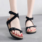 Women's Leather Toe Covering Cork Slippers