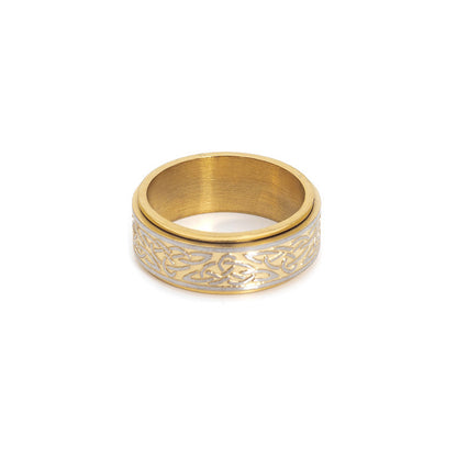 Nordic Style Stainless Steel Rotatable Rotatable Ring Men