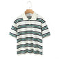 Retro Contrast Color Pure Cotton Striped Polo Shirt