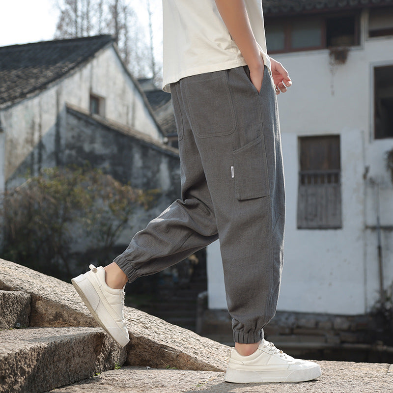 Men's Retro Cotton Linen Plus Size Loose Casual Pants