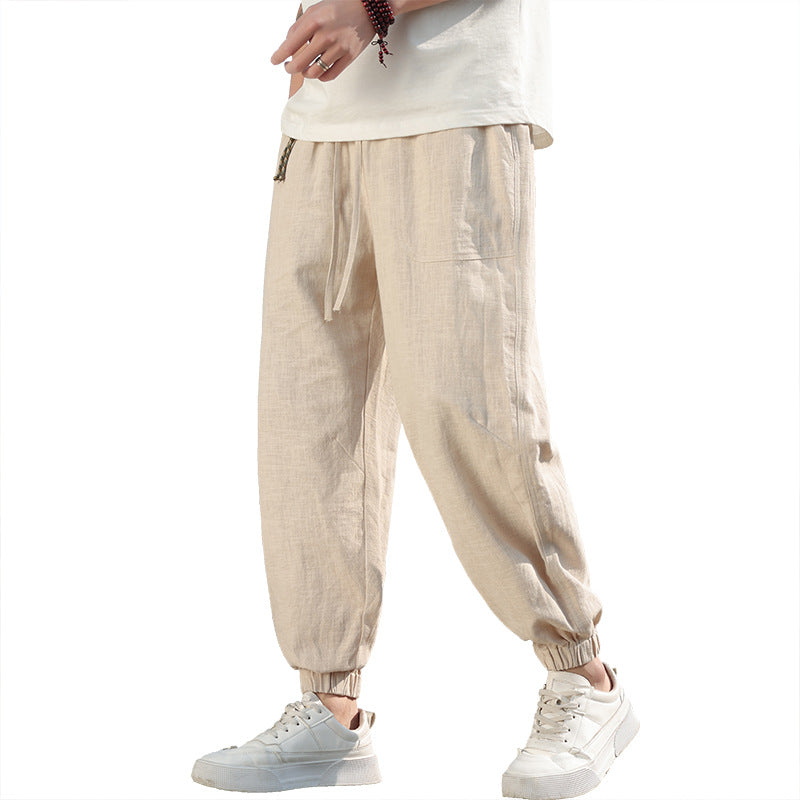 Men's Retro Cotton Linen Plus Size Loose Casual Pants