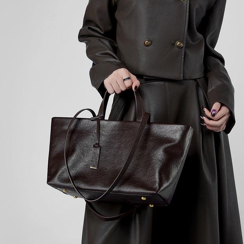 Genuine Leather Women's Bag Underarm One Shoulder Retro